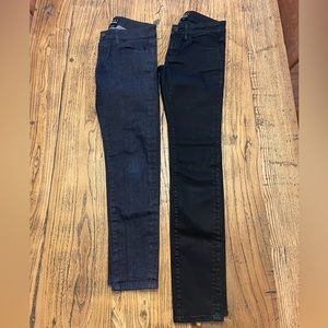 2 pair of The Kooples Sport low rise skinny jeans